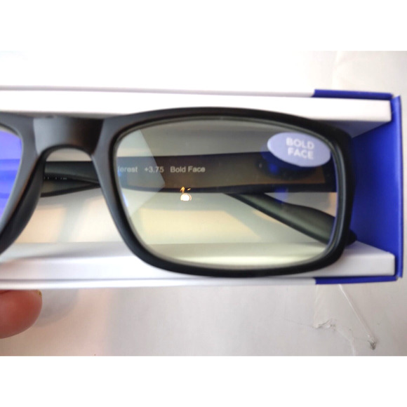 Readerest Blue Light Blocking Reading Glasses Bold Face +3.75 Magnification - Picture 1 of 4